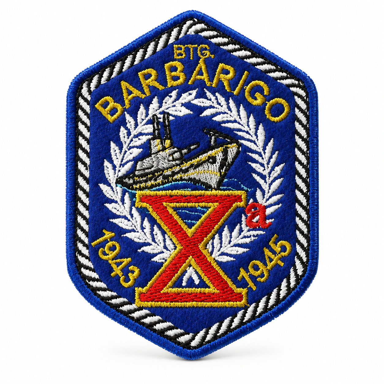 Toppa ricamata Battaglione Barbarigo – 1943/1945